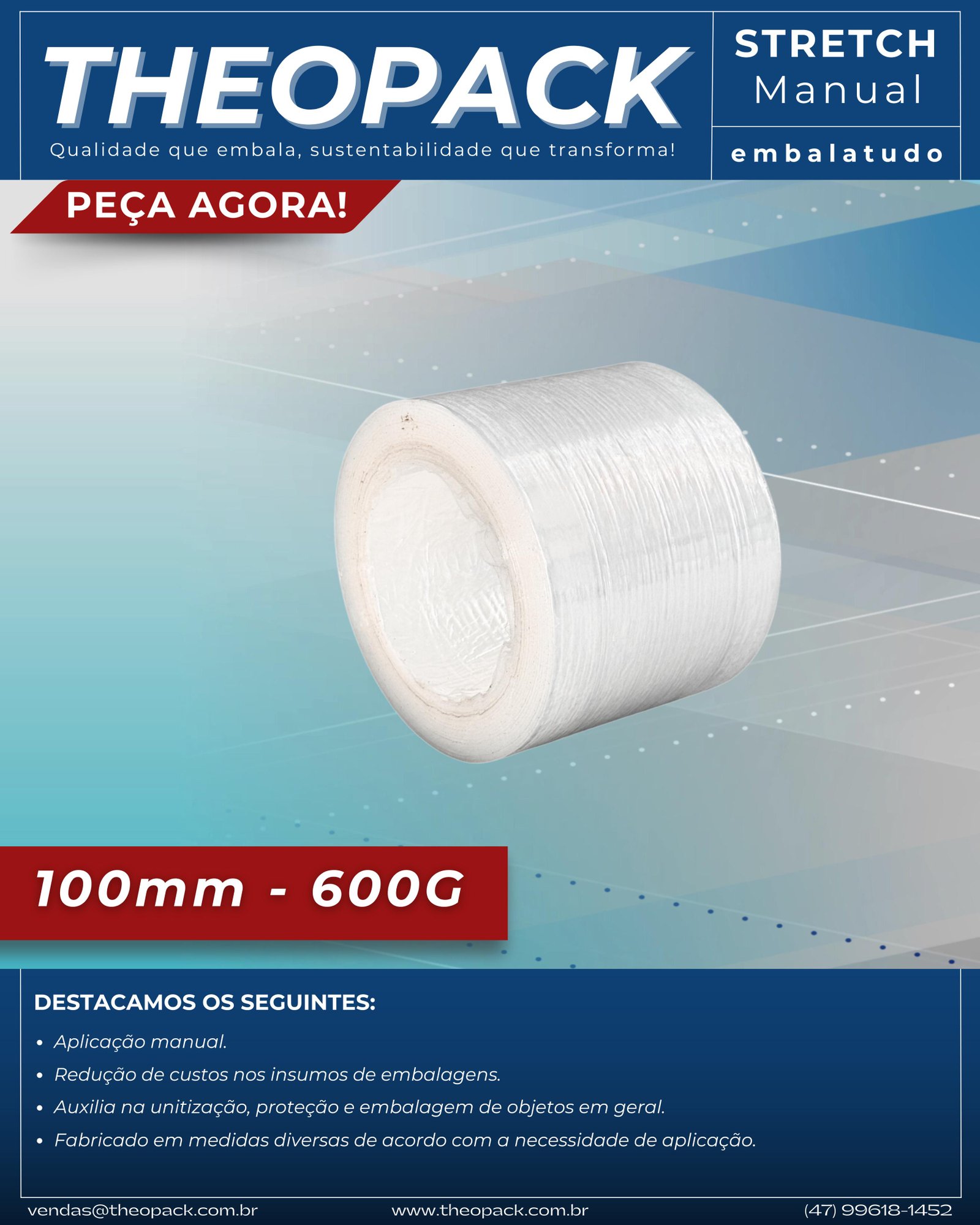 Filme Stretch Coreless 100mm