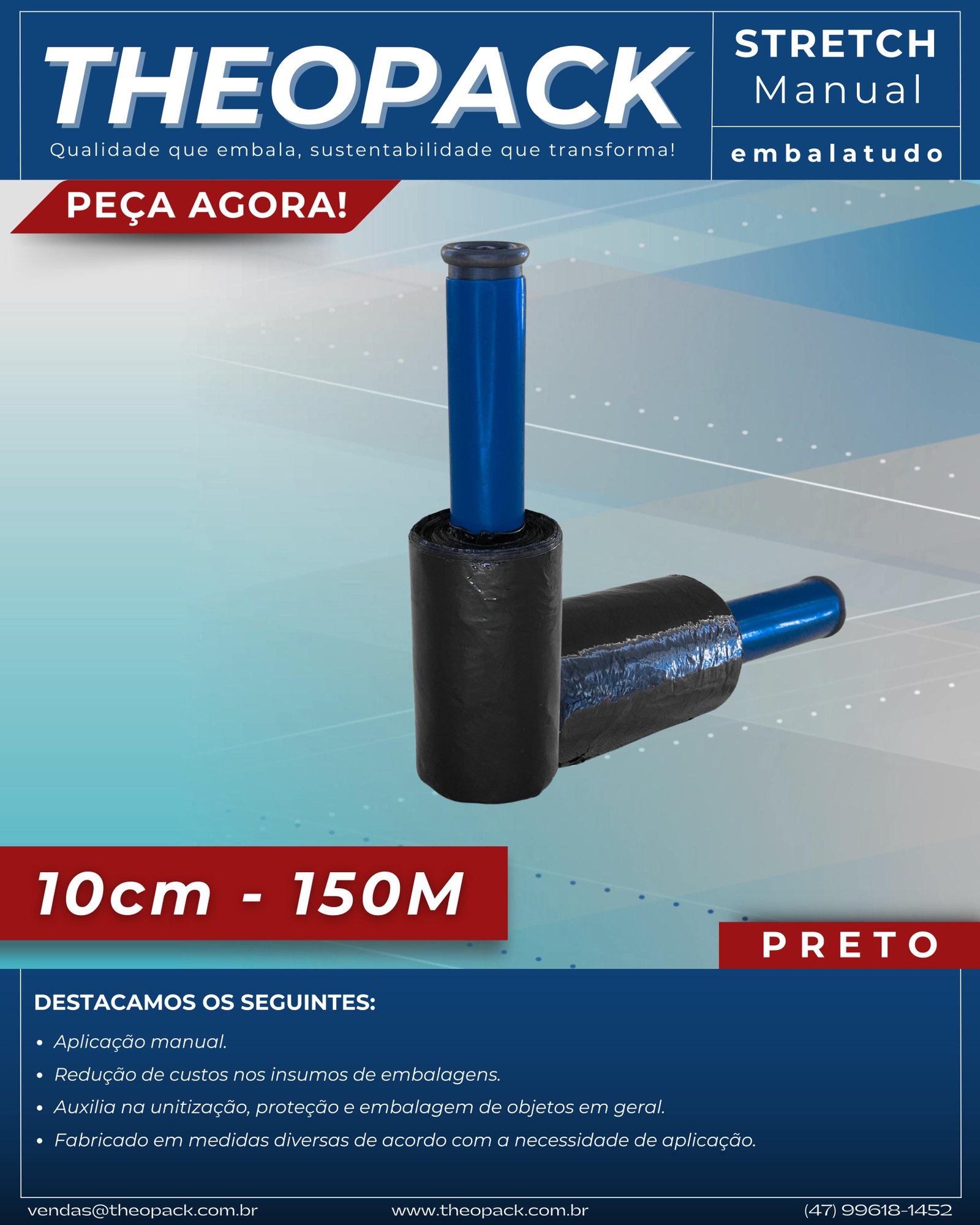 Embalatudo 10cm Preto