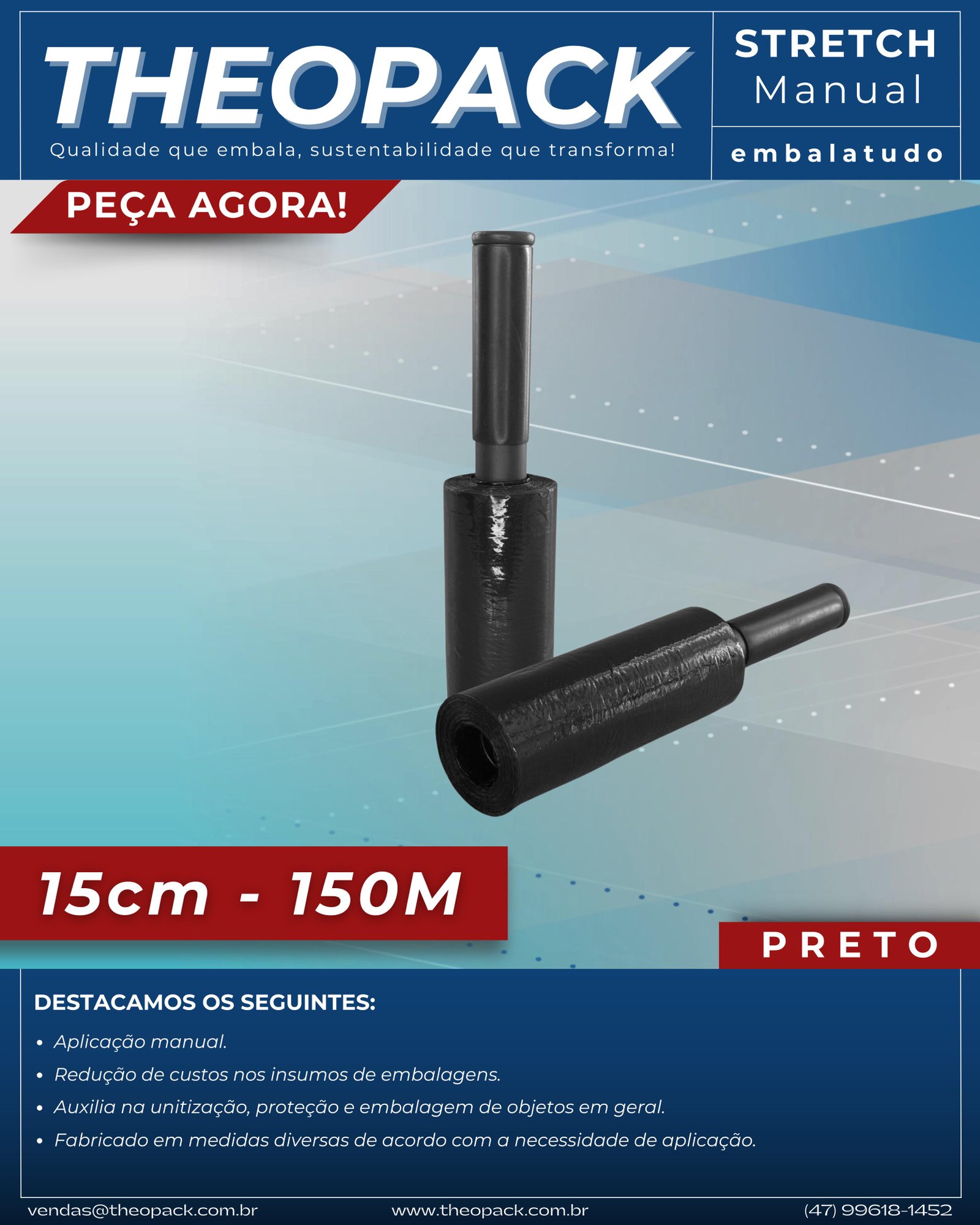 Embalatudo 15cm Preto