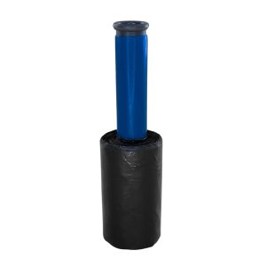 EMBALATUDO COM CABO 10CM X 150 METROS - FILME PRETO - PACK C/ 12 ROLOS