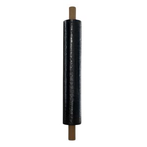 STRETCH MANUAL C/ MANOPLA - 500MM X 400 METROS - FILME PRETO - PACK C/ 5 ROLOS